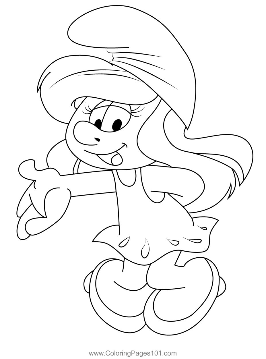 Smurfette Coloring Page For Kids Free The Smurfs Printable Coloring Pages Online For Kids