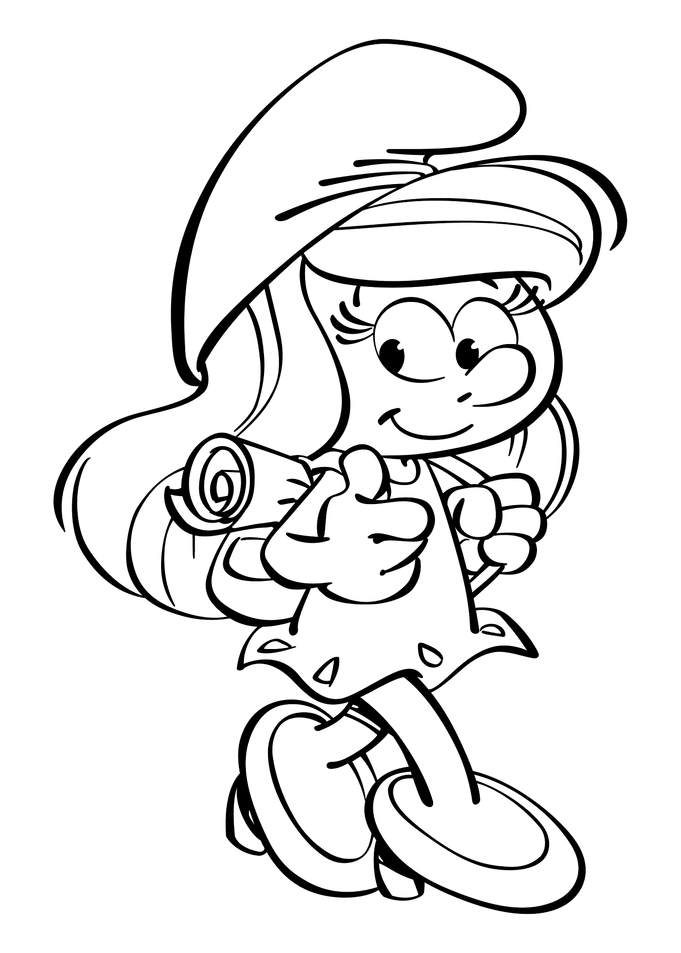 Smurfette From Smurfs The Lost Village Coloring Page Free Printable Coloring Pages