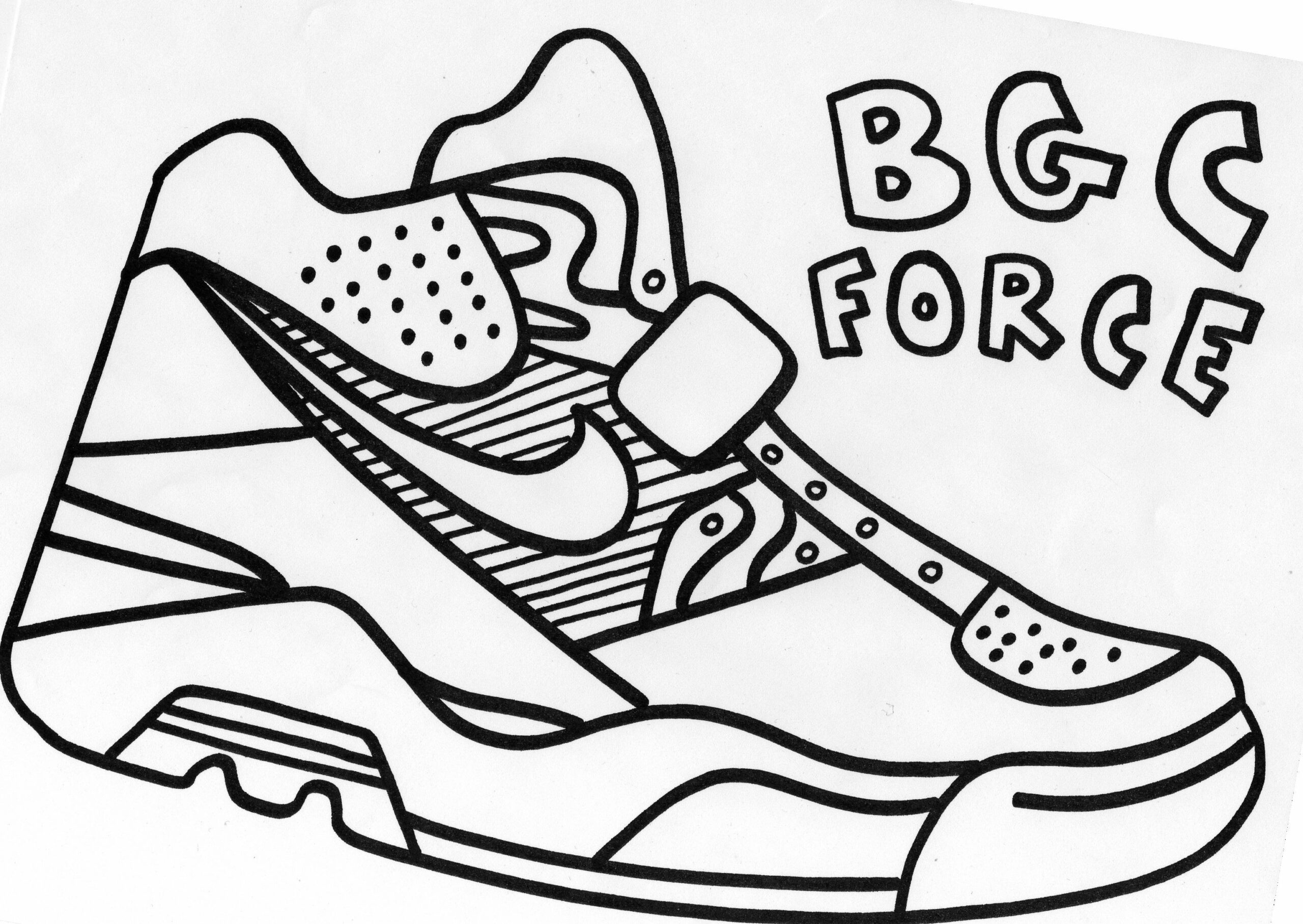 Sneaker Printable Coloring Page
