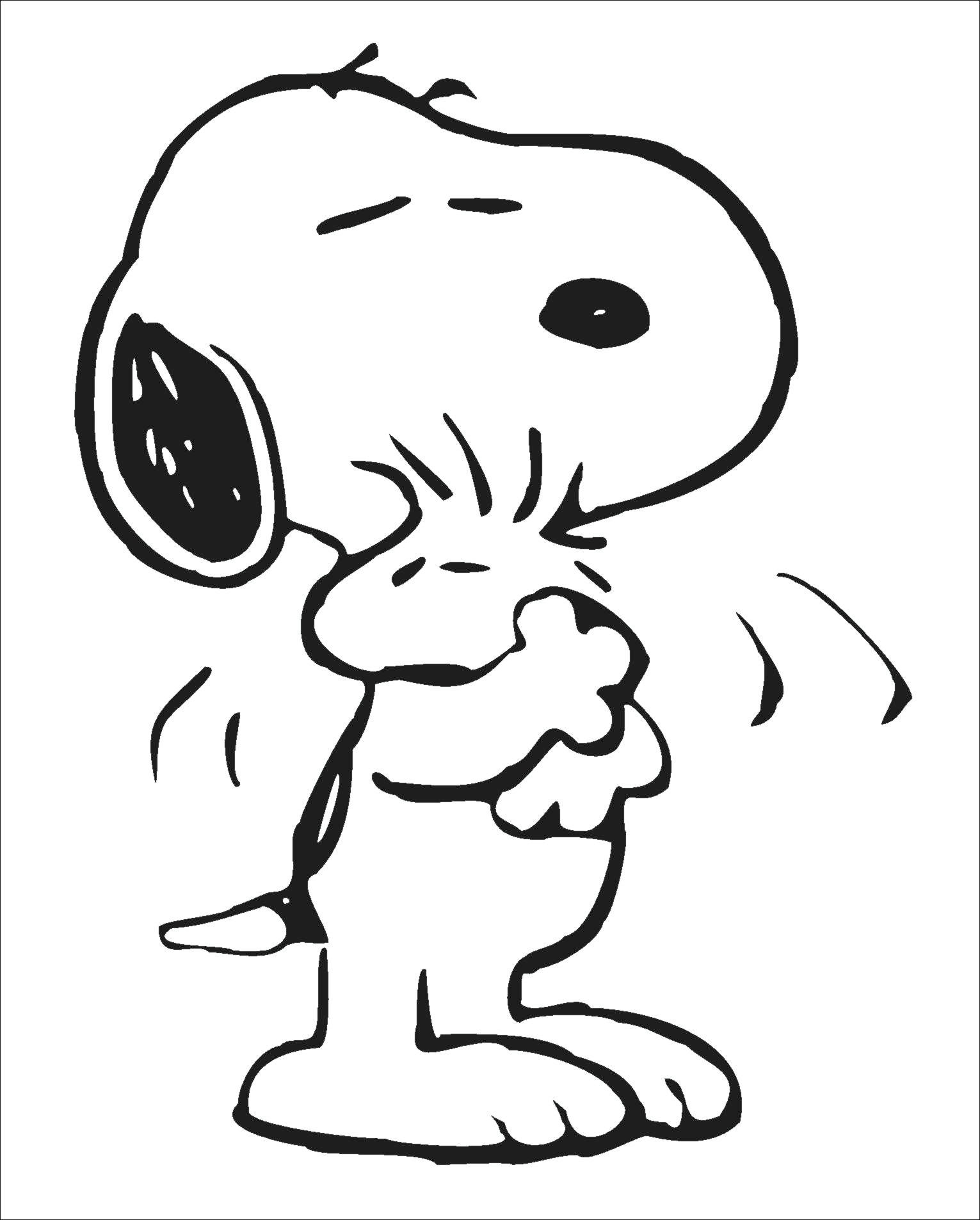 Snoopy Cartoons Free Printable Coloring Pages