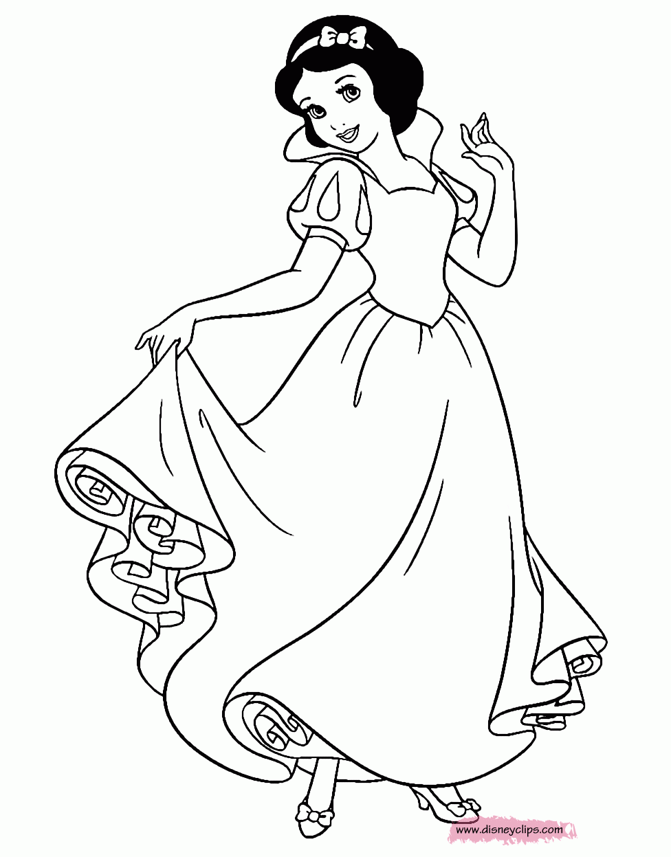 Snow White And The Seven Dwarfs Coloring Pages 2 Disneyclips
