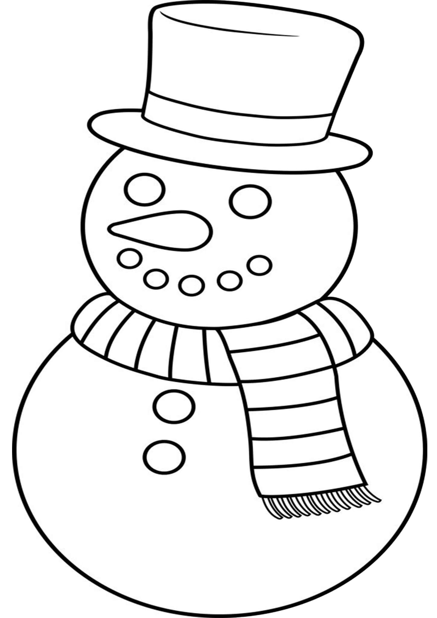 Snowman Coloring Pages Easy Coloring Pages