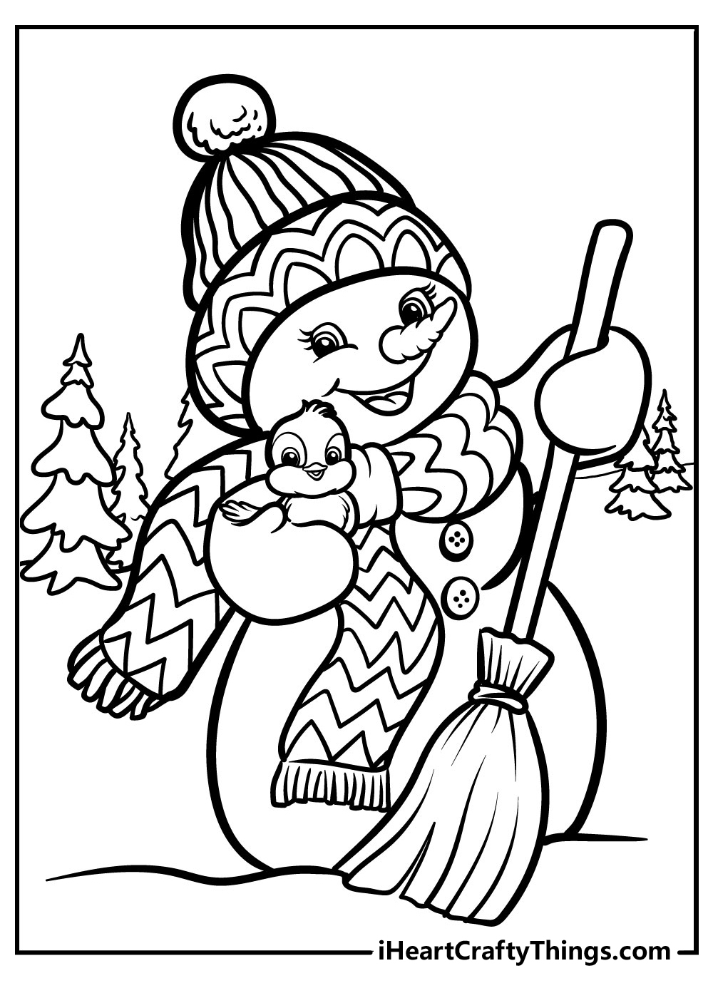 Snowman Coloring Pages Updated 2021
