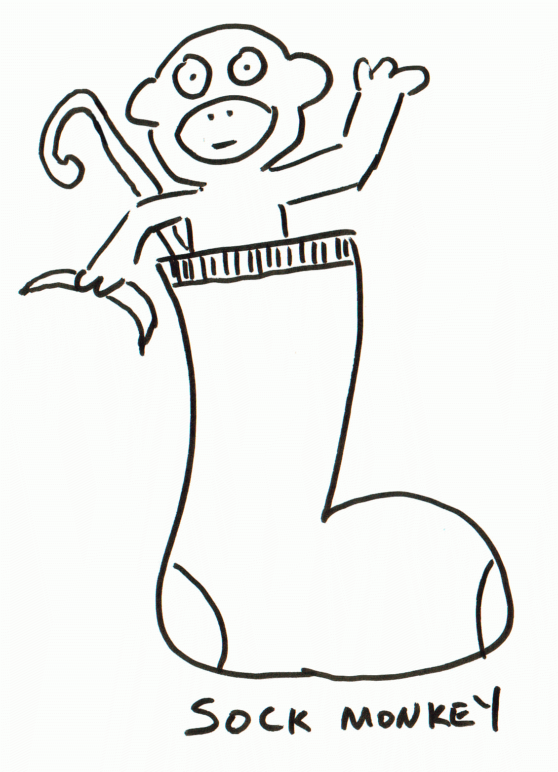 Sock Monkey Coloring Pages Coloring Home
