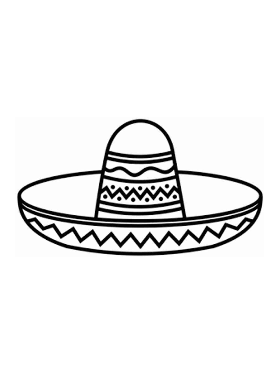 Sombrero Hat Coloring Page