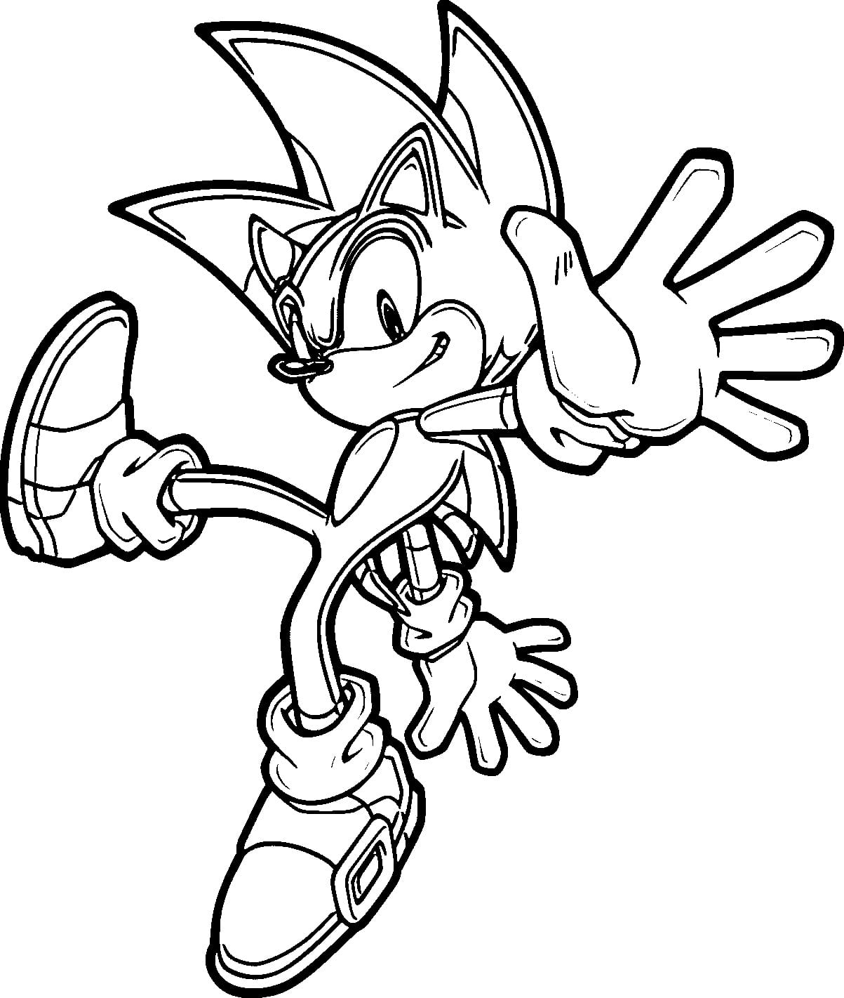 Sonic In Motion Sonic Coloring Pages