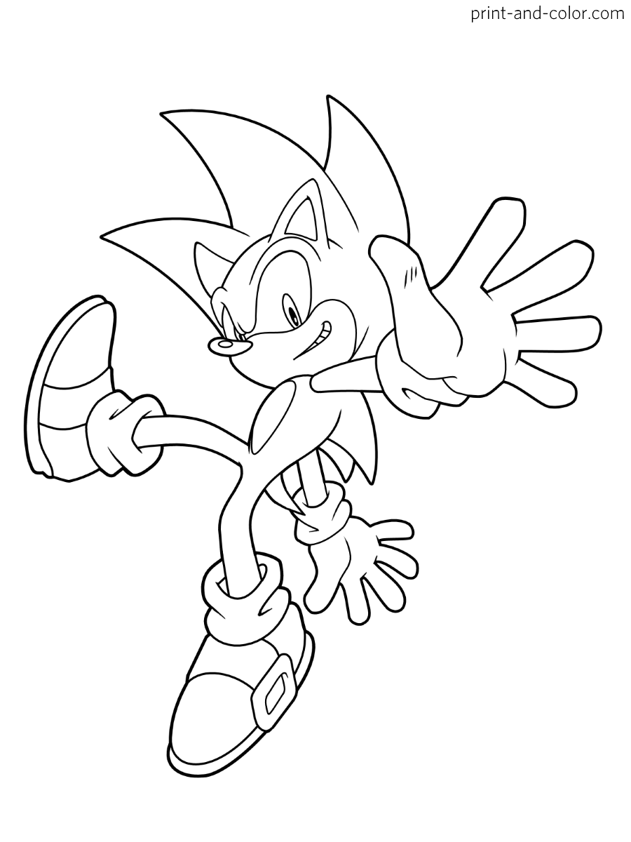 Sonic Hedgehog Printable Coloring Pages