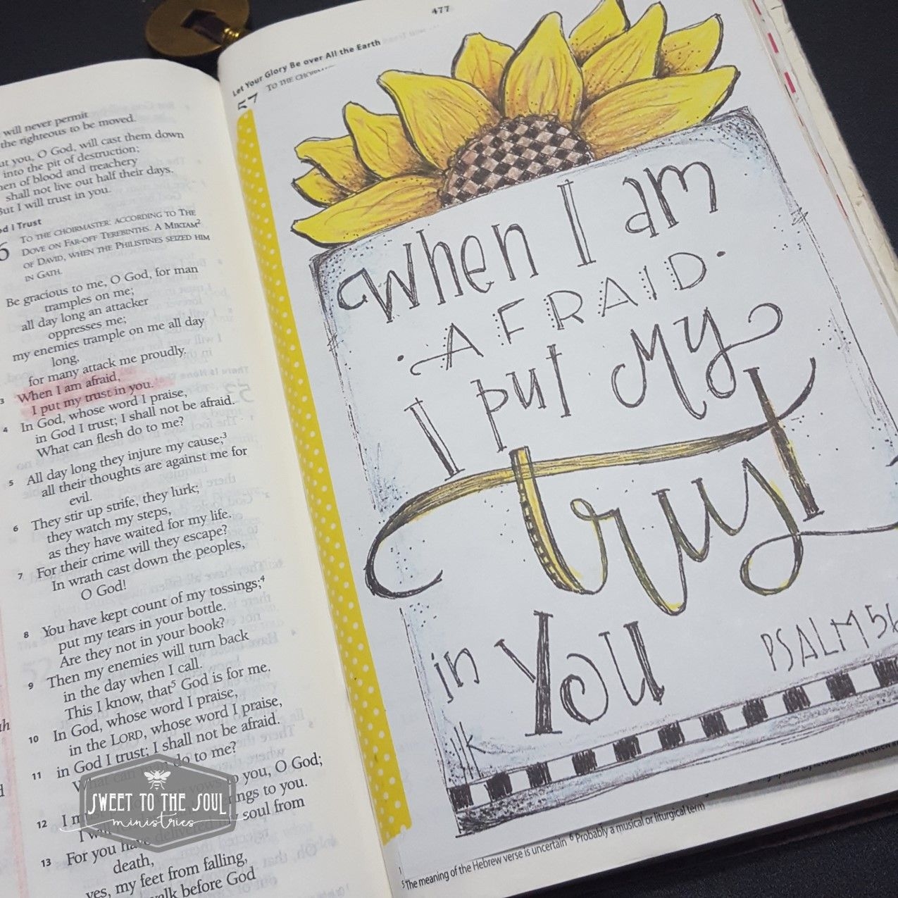 Psalm 56:3 Printable, Coloring Page