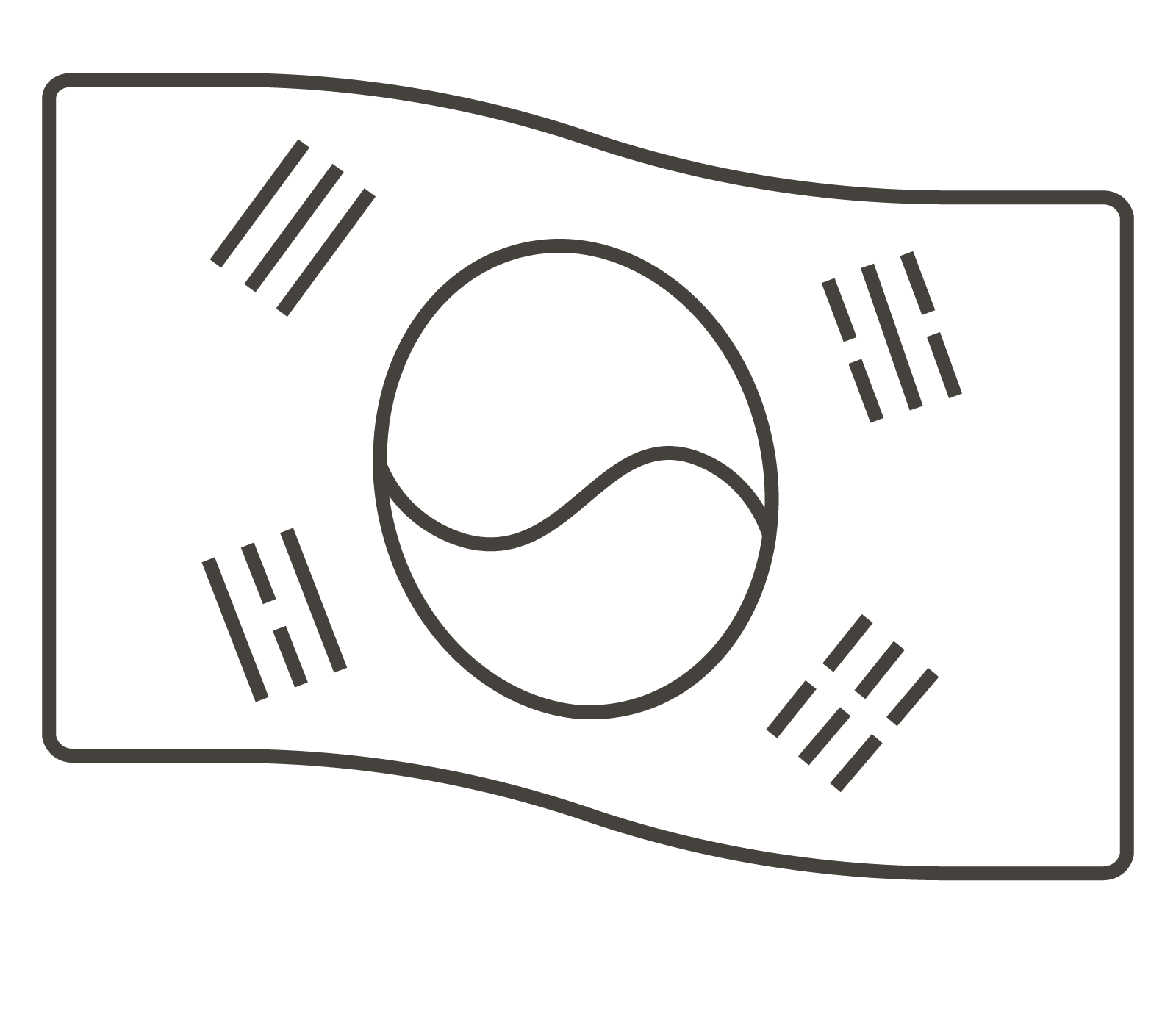 South Korea Flag Coloring Page ColouringPages