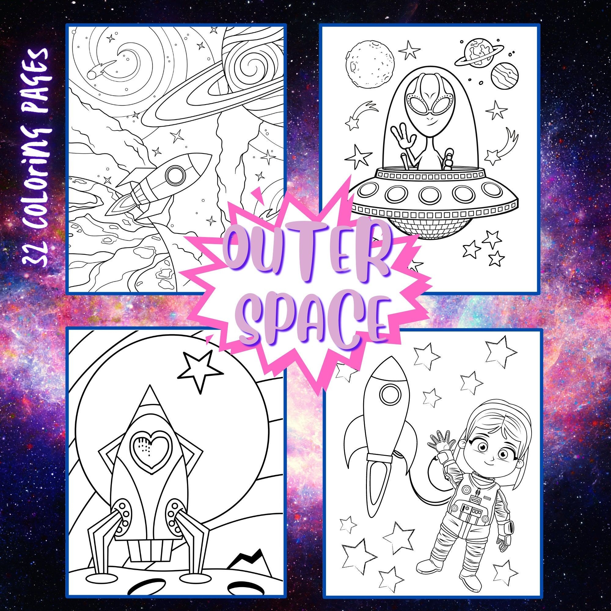 Space Coloring Pages Coloring Pages For Kids Coloring Books Mood Tracker Astronauts To