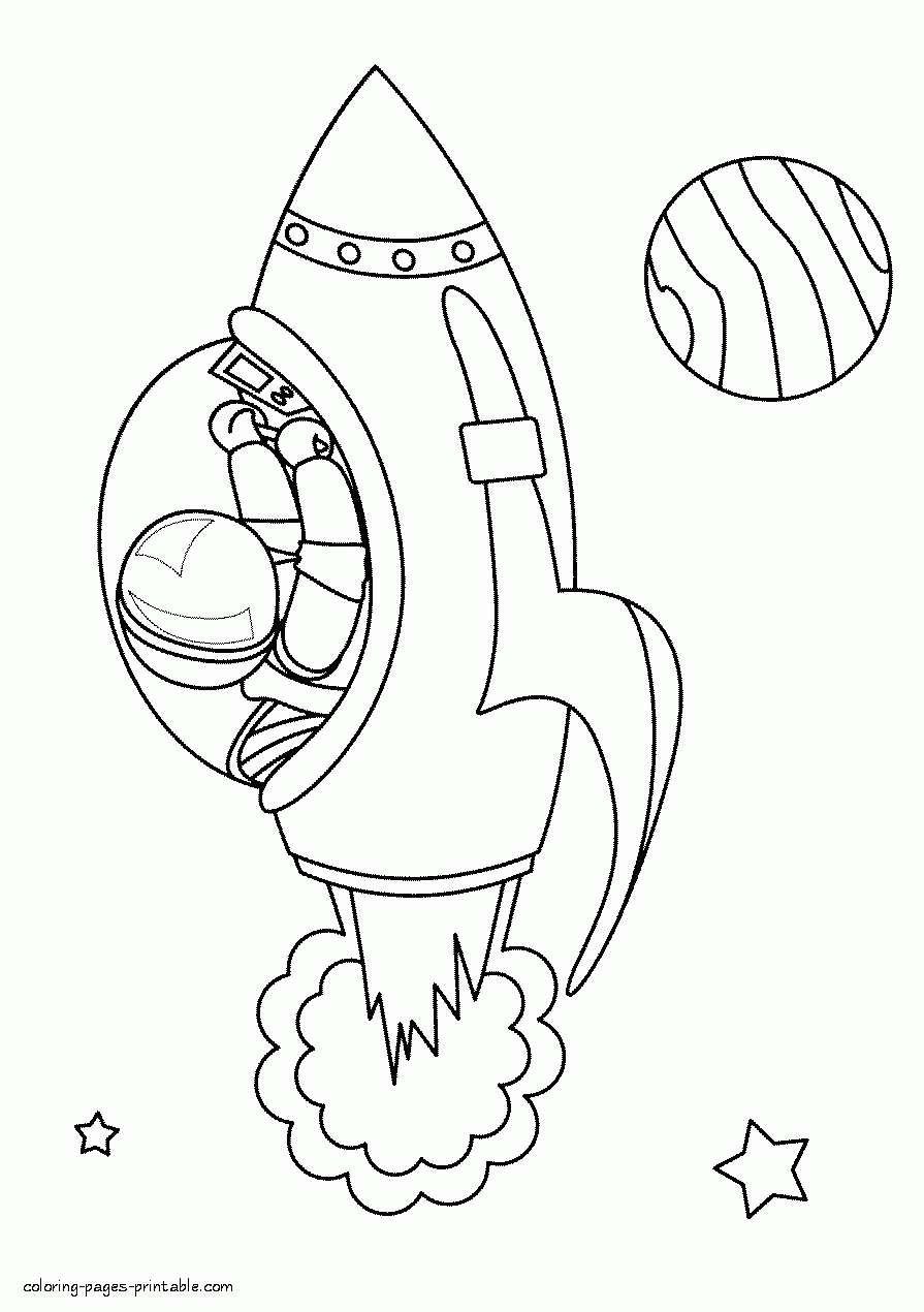 Space Rocket Coloring Pages For Kids COLORING PAGES PRINTABLE COM