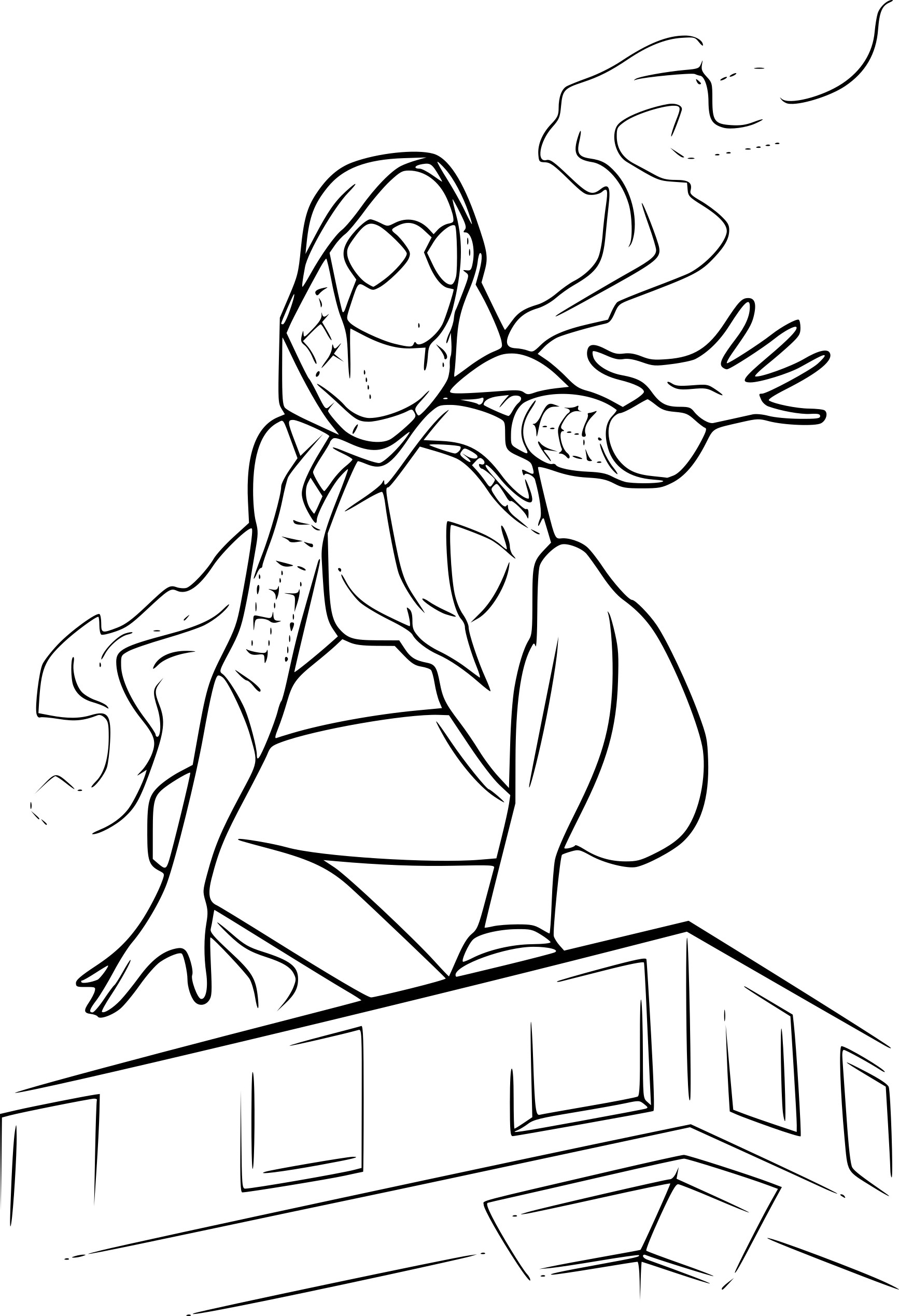Spider Gwen Coloring Page Free Printable Coloring Pages On Coloori