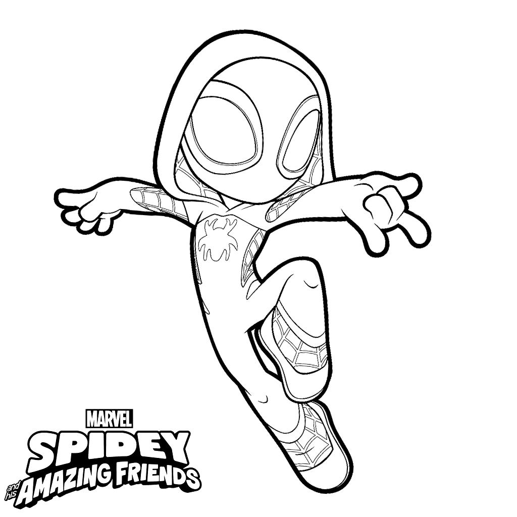 Spider-Gwen Free Printable Coloring Pages