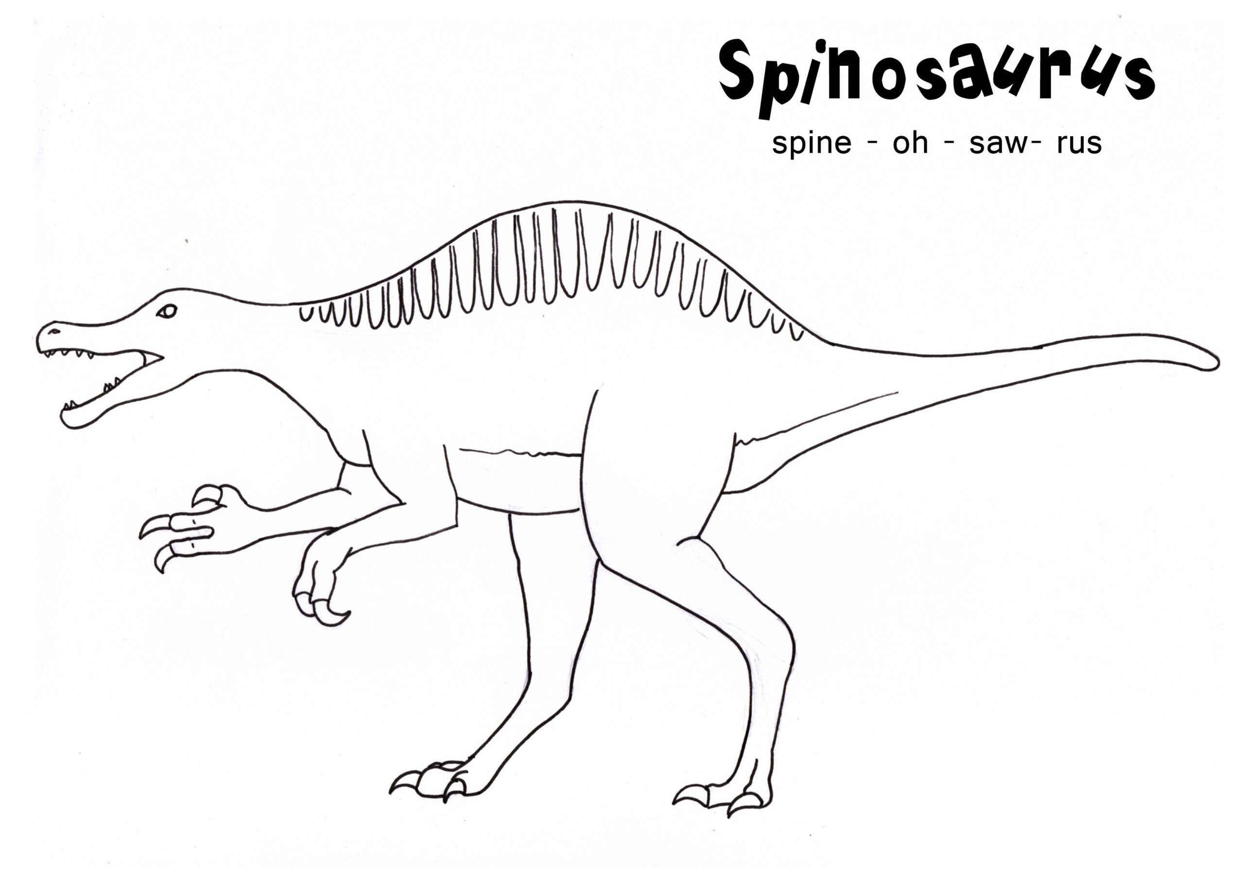 Printable Spinosaurus Coloring Pages
