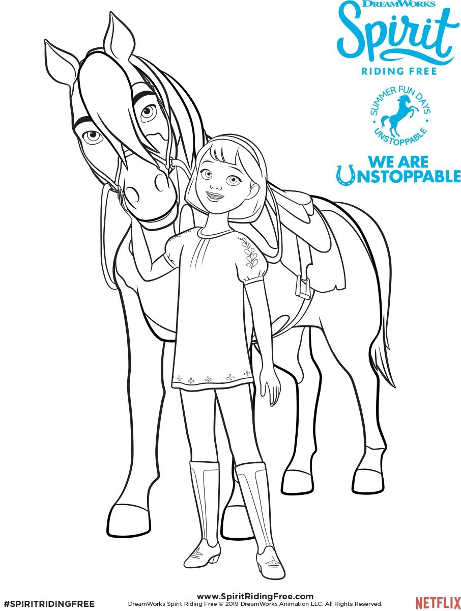 Spirit Riding Free Pals Coloring Pages