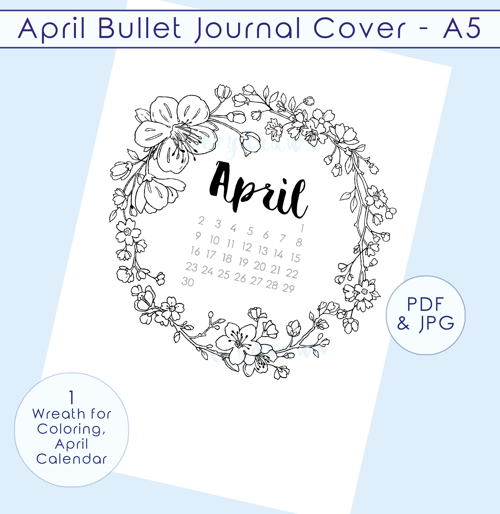 Printable Bullet Journal Coloring Pages