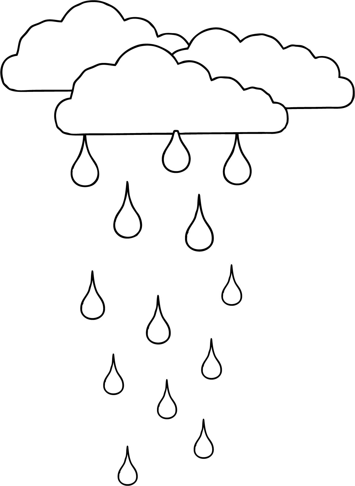 Free Printable Raindrop Coloring Pages
