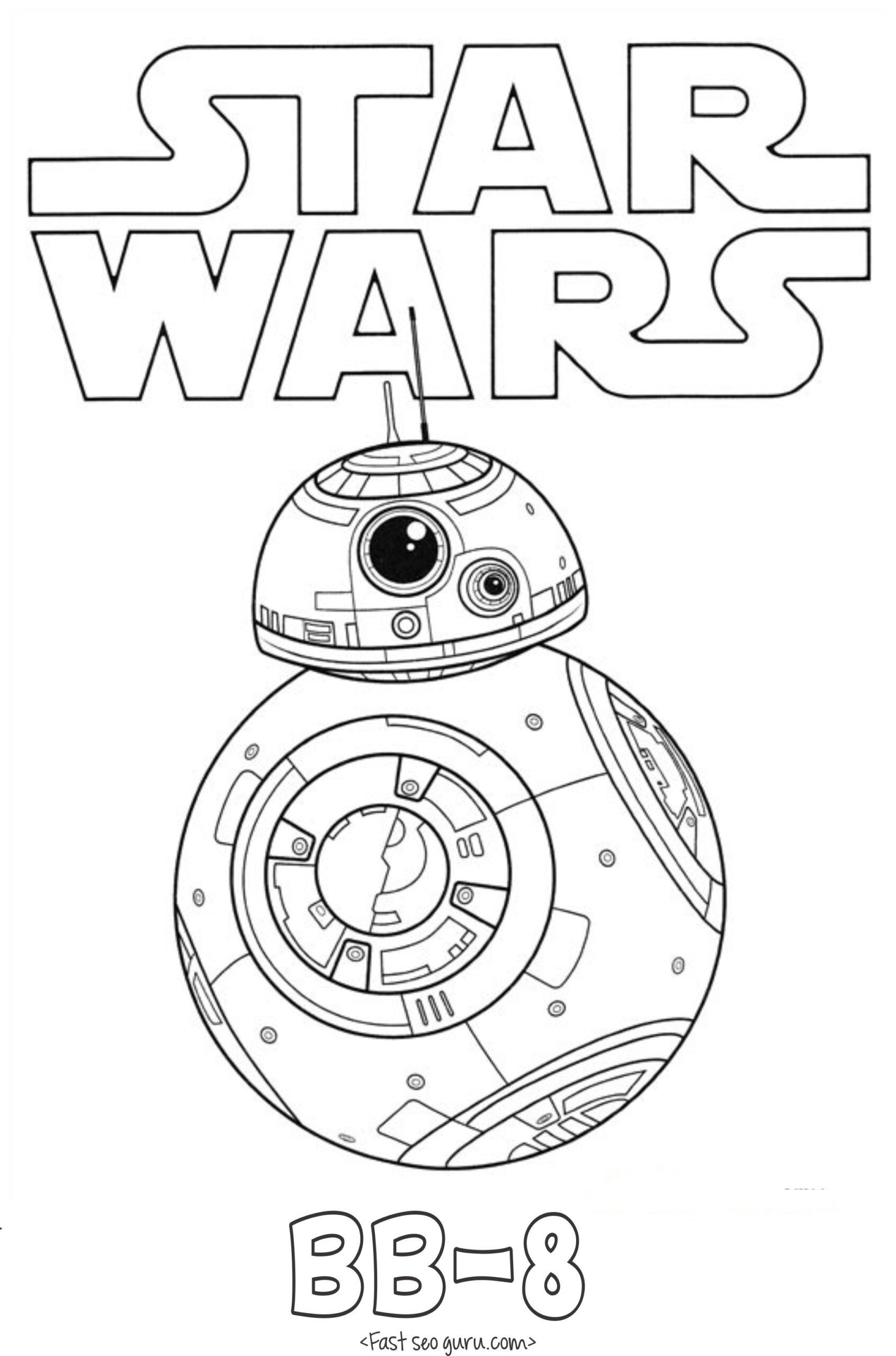 Star Wars The Force Awakens BB 8 Coloring Pages Star Coloring Pages Star Wars Coloring Sheet