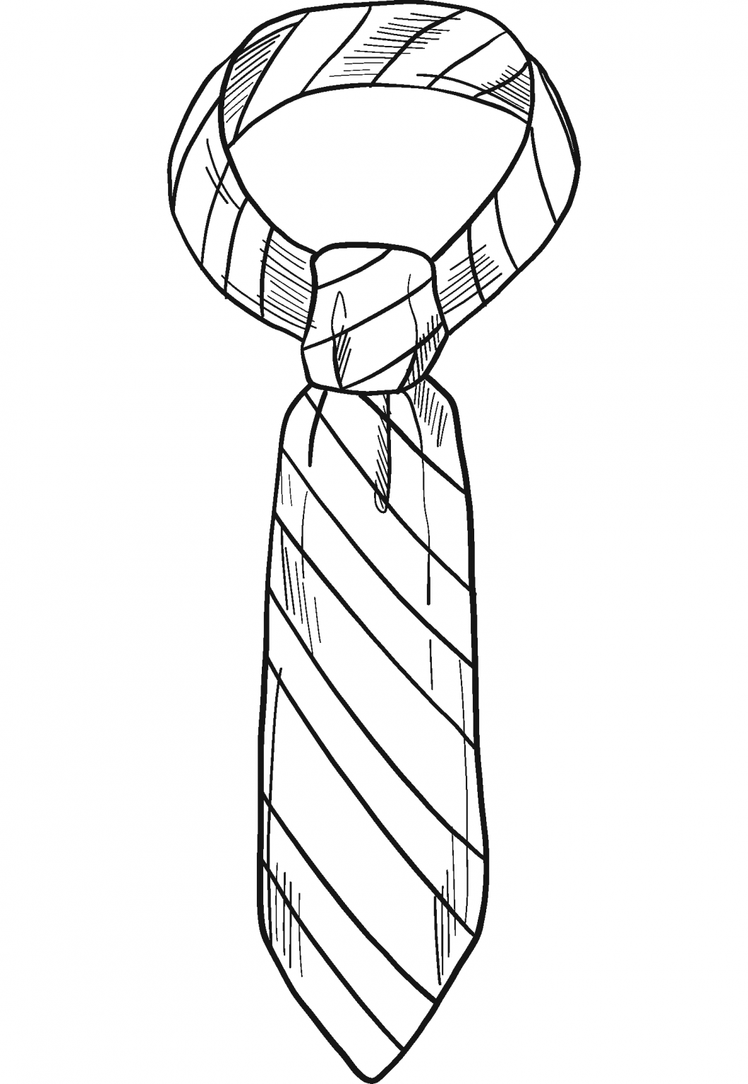 Printable Neck Tie Coloring Pages
