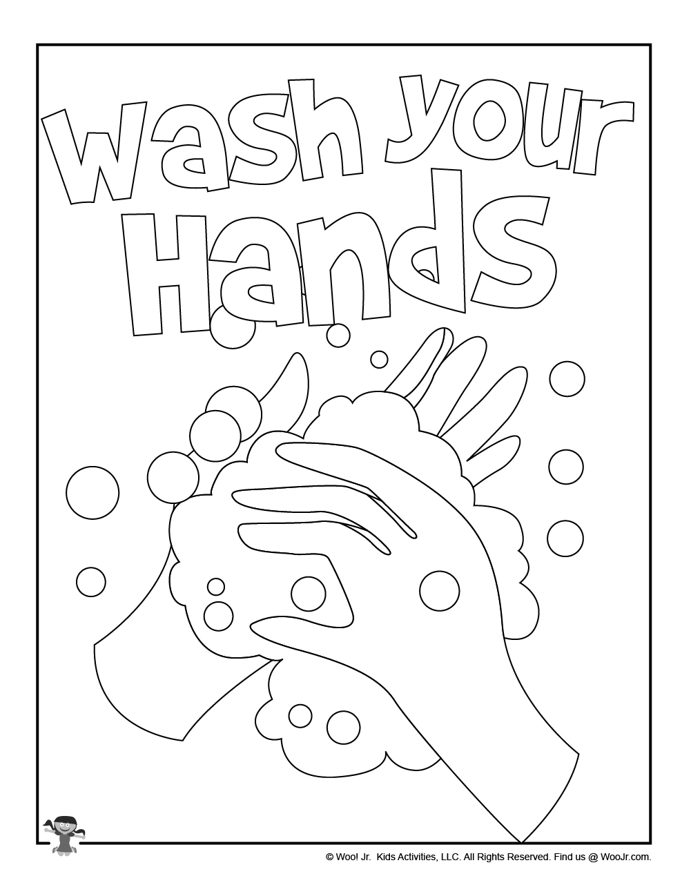 Student Coloring Page Wash Your Hands Woo Jr Kids Activities Children S Publishing