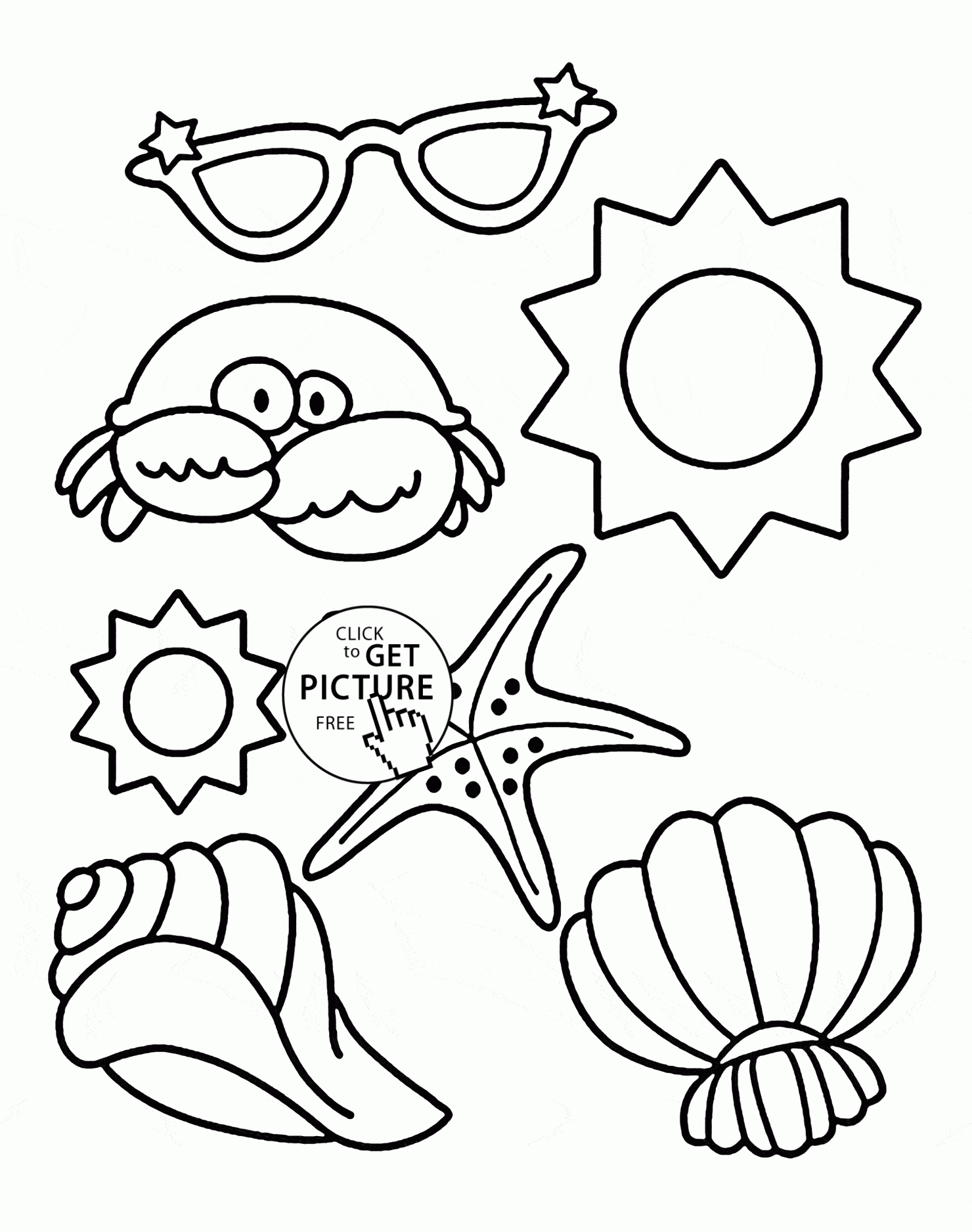 Summer Printable Coloring Pages