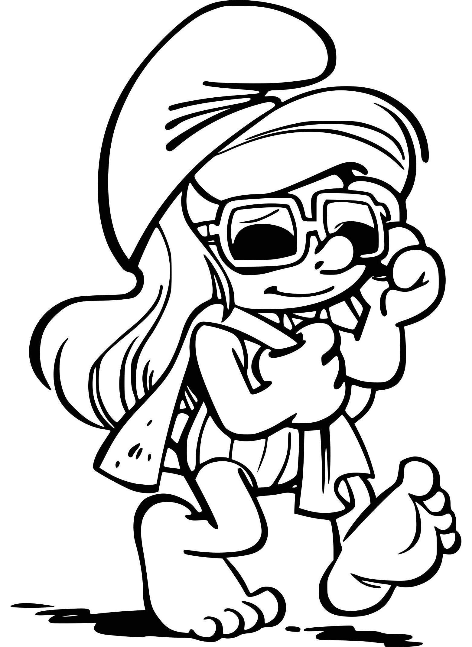 Summer Smurfette The Smurfs Coloring Pages For Kids