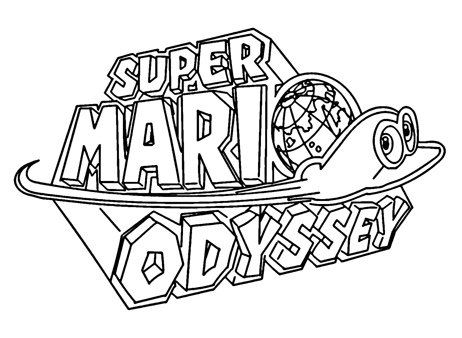 Mario Odyssey Coloring Pages Printable
