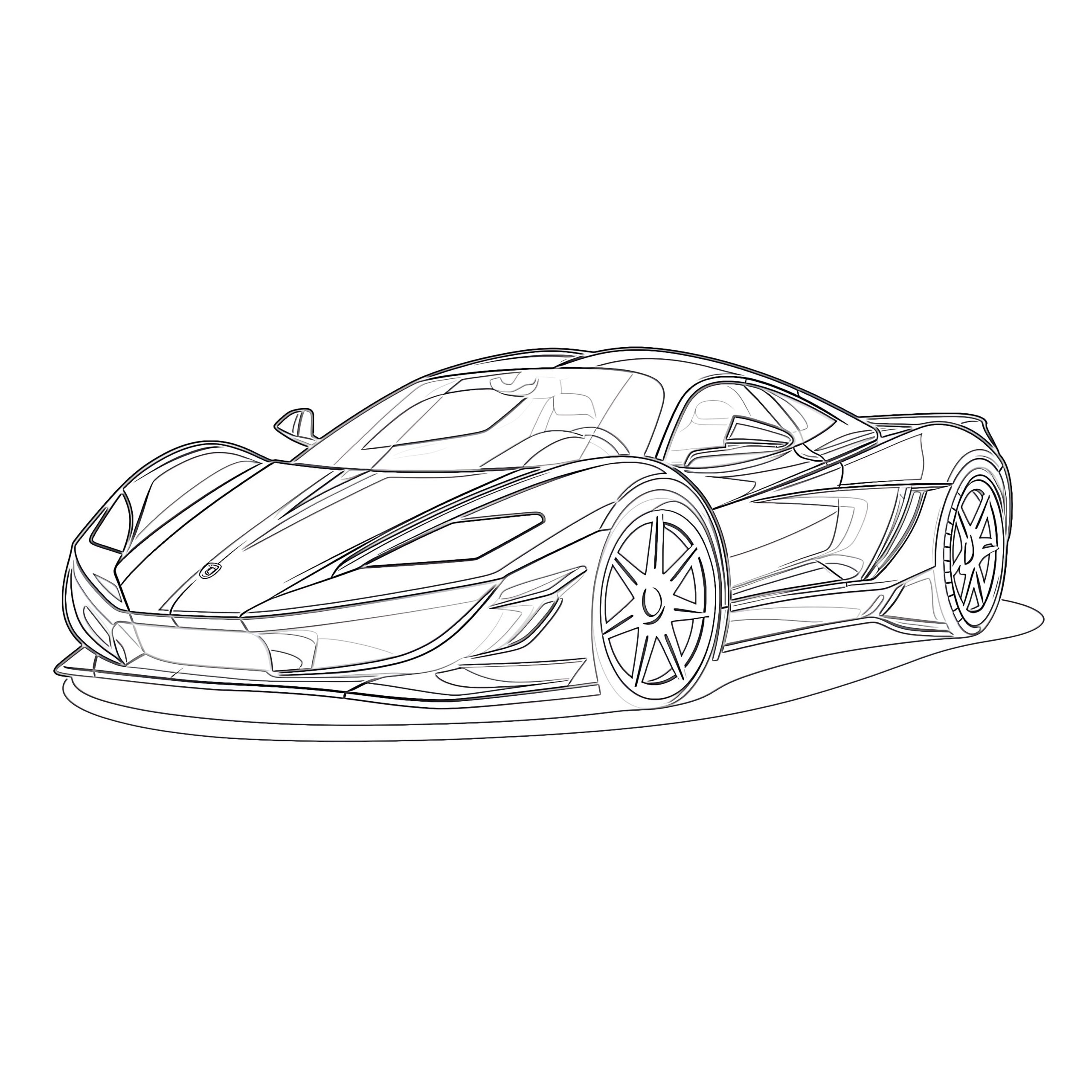 Supercar Coloring Pages Mimi Panda