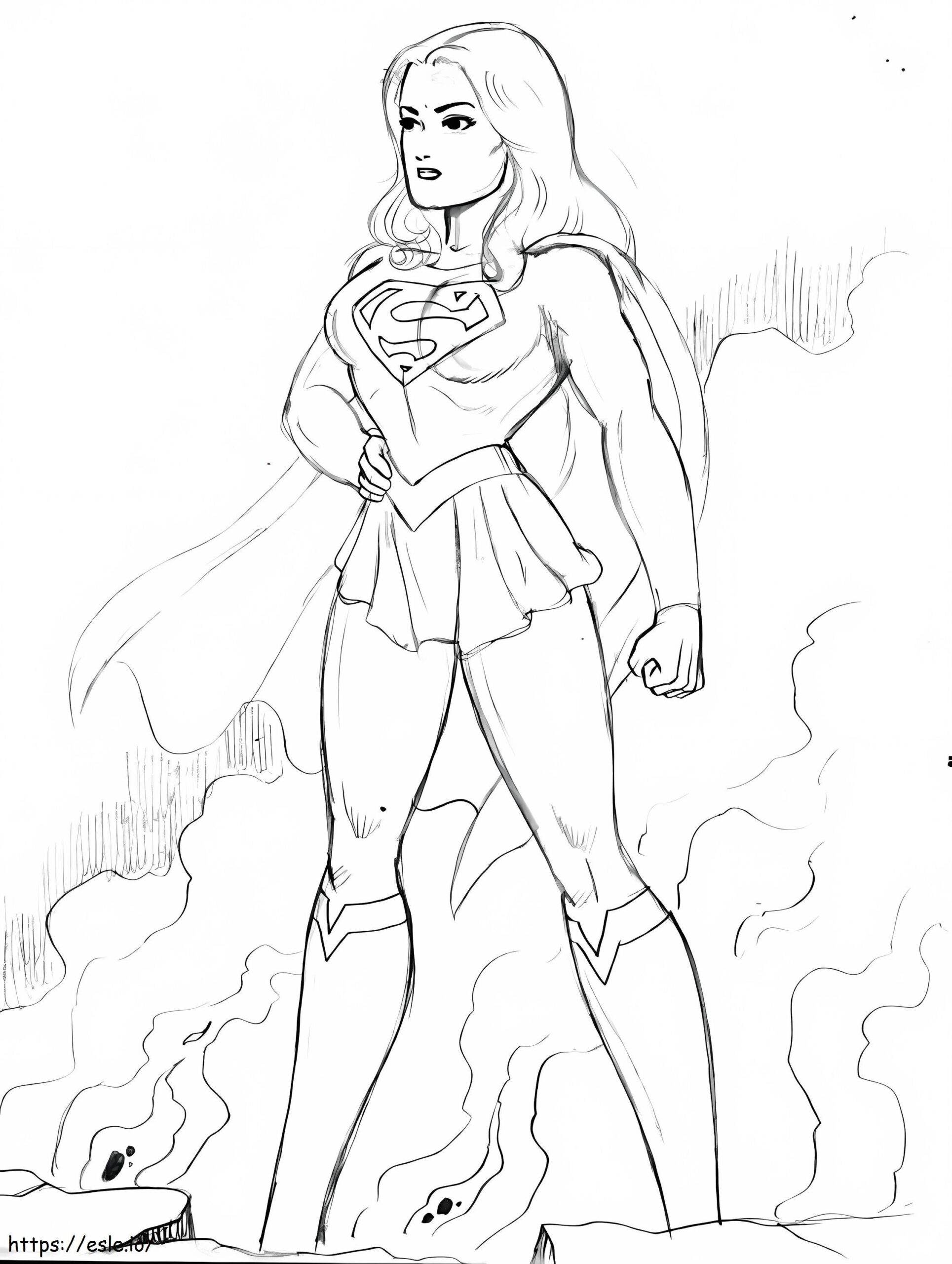 Supergirl 1 Coloring Page