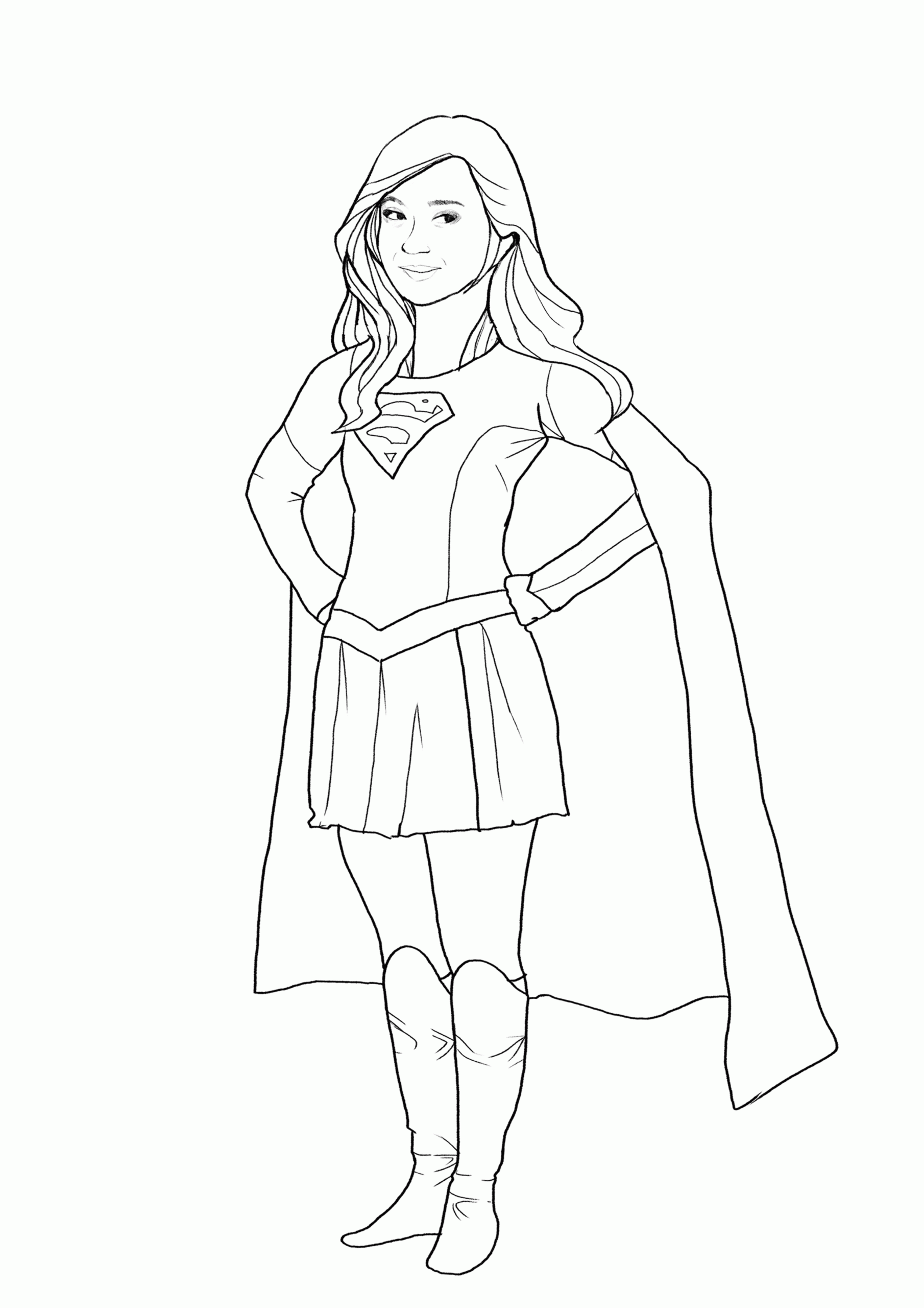 Free Printable Supergirl Coloring Pages