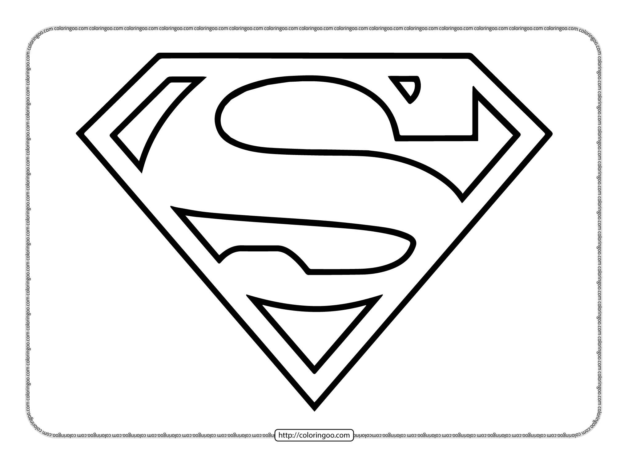 Superman Logo Coloring Page