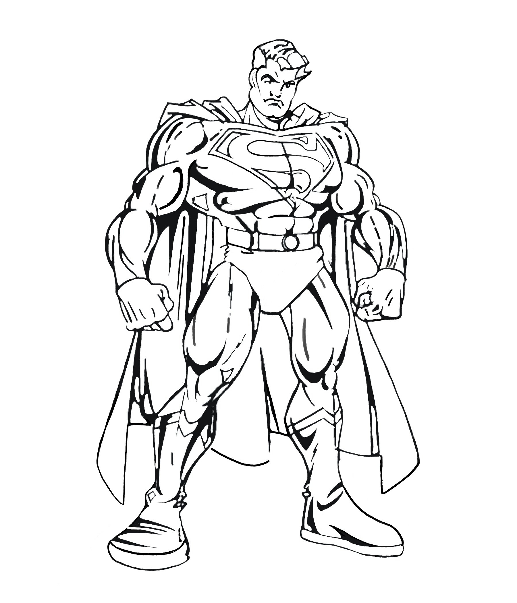Superman To Color For Children Superman Kids Coloring Pages
