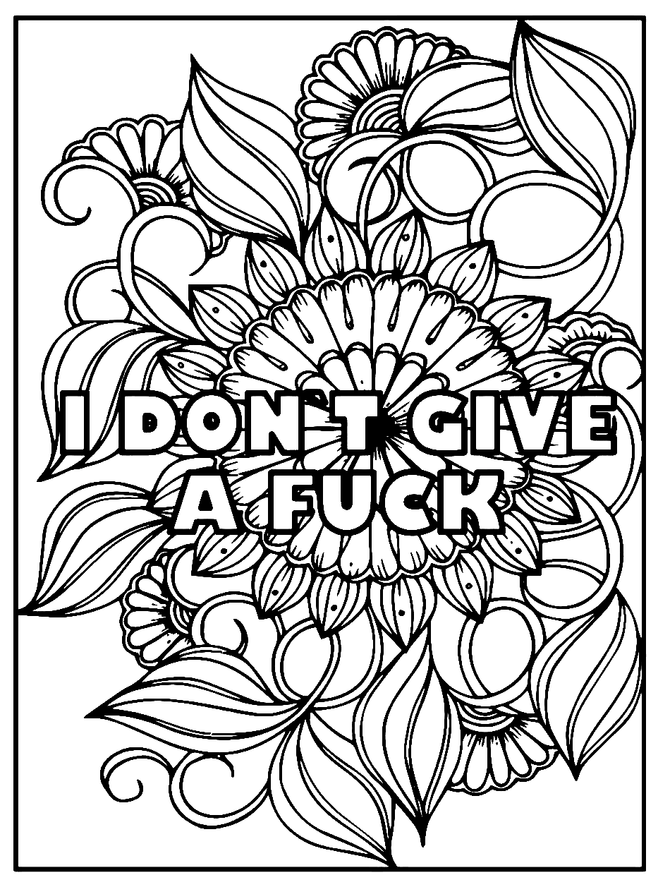 Swear Words Coloring Pages Printable