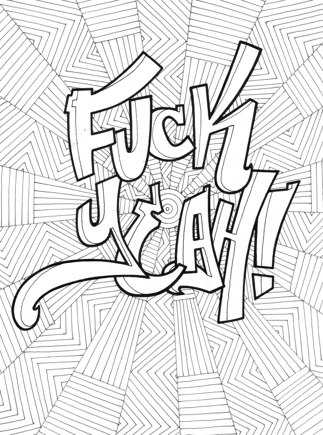 Swear Word Printable Coloring Pages