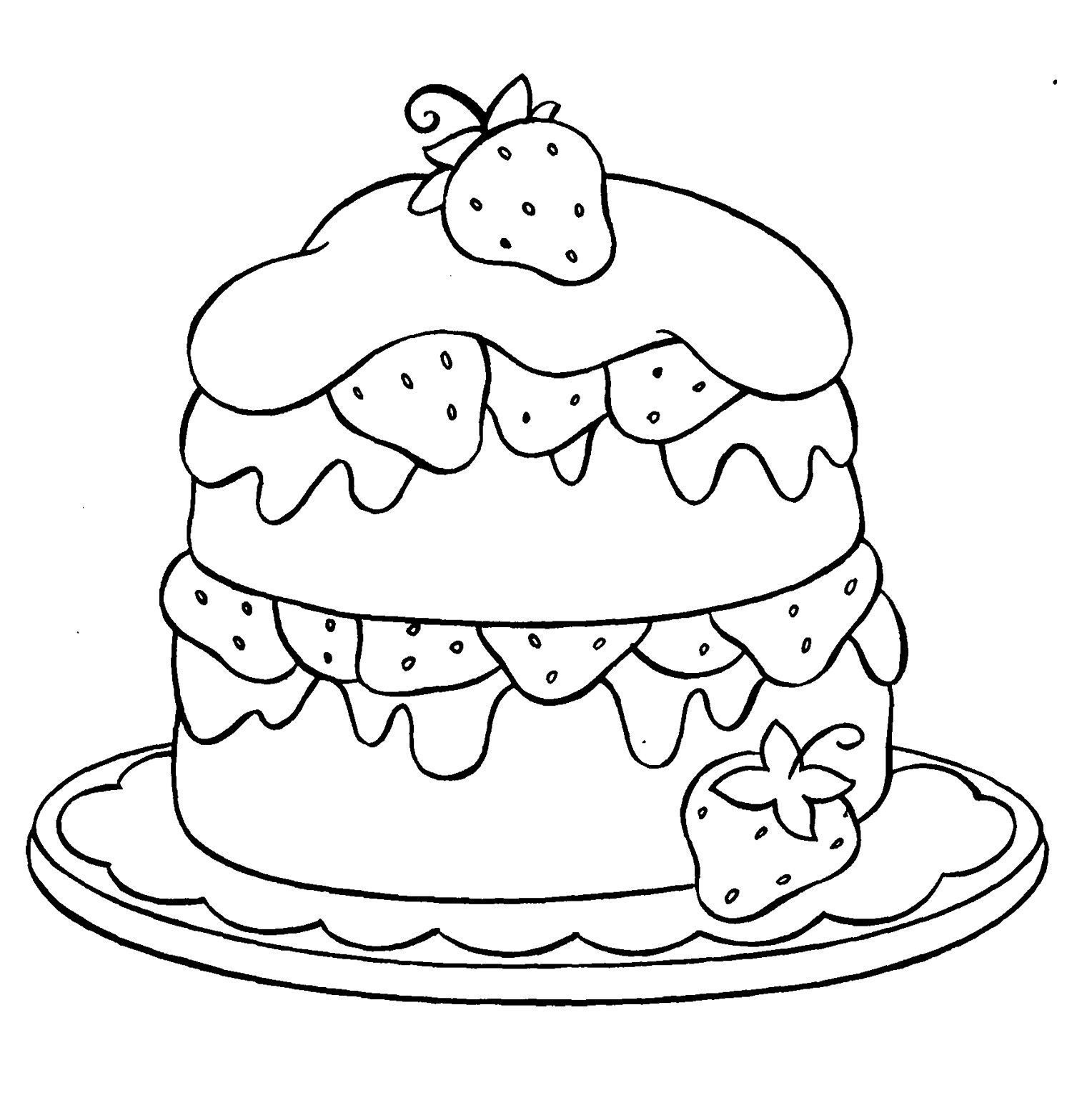 Printable Free Dessert Coloring Pages