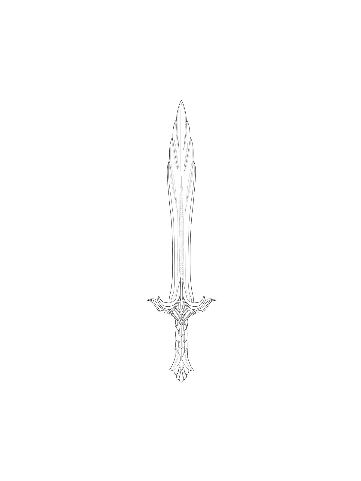 Printable Sword Coloring Pages