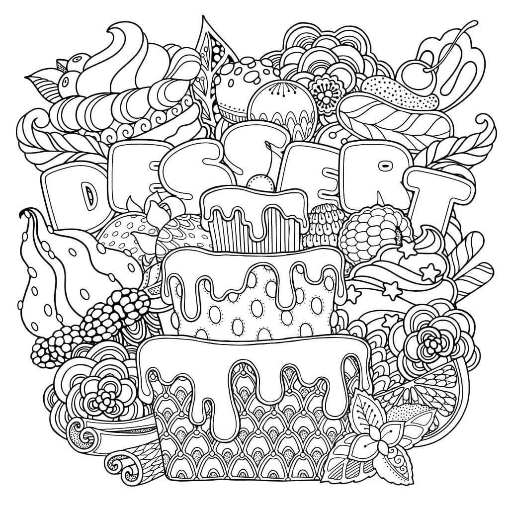 Table Dessert Coloring Page Free Printable Coloring Pages For Kids