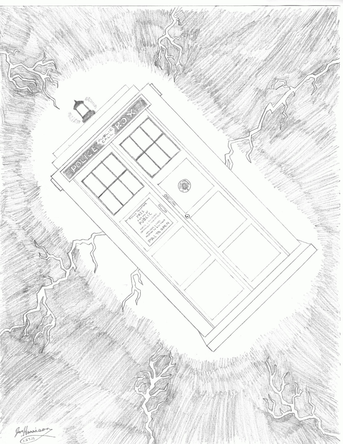 Tardis Coloring Page Coloring Home