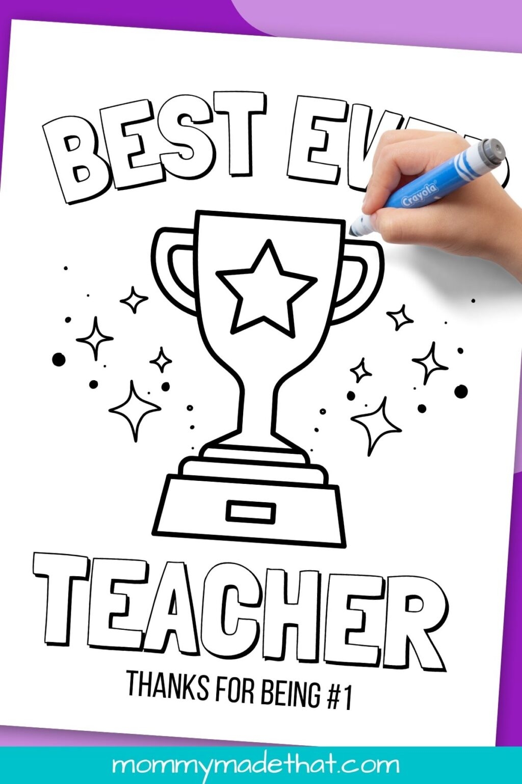 Teacher Appreciation Printable Coloring Pages
