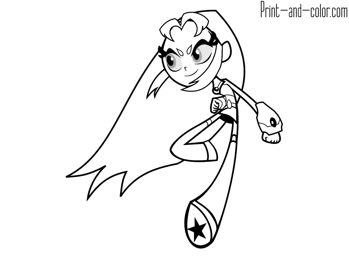 Printable Coloring Pages Teen Titans