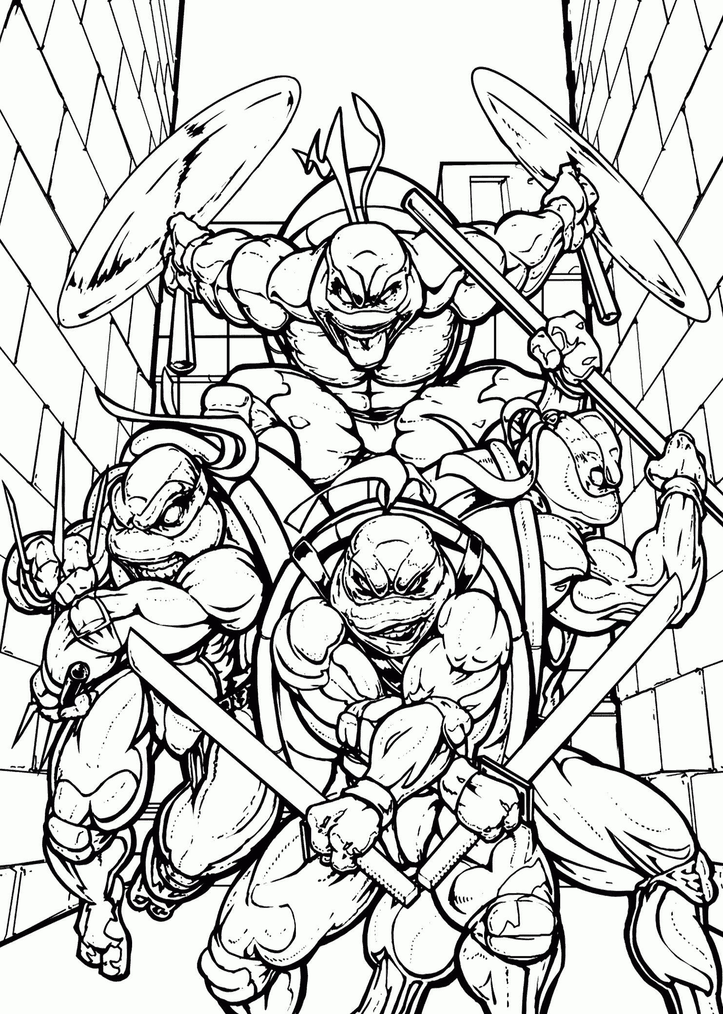 Tmnt Printable Coloring Pages