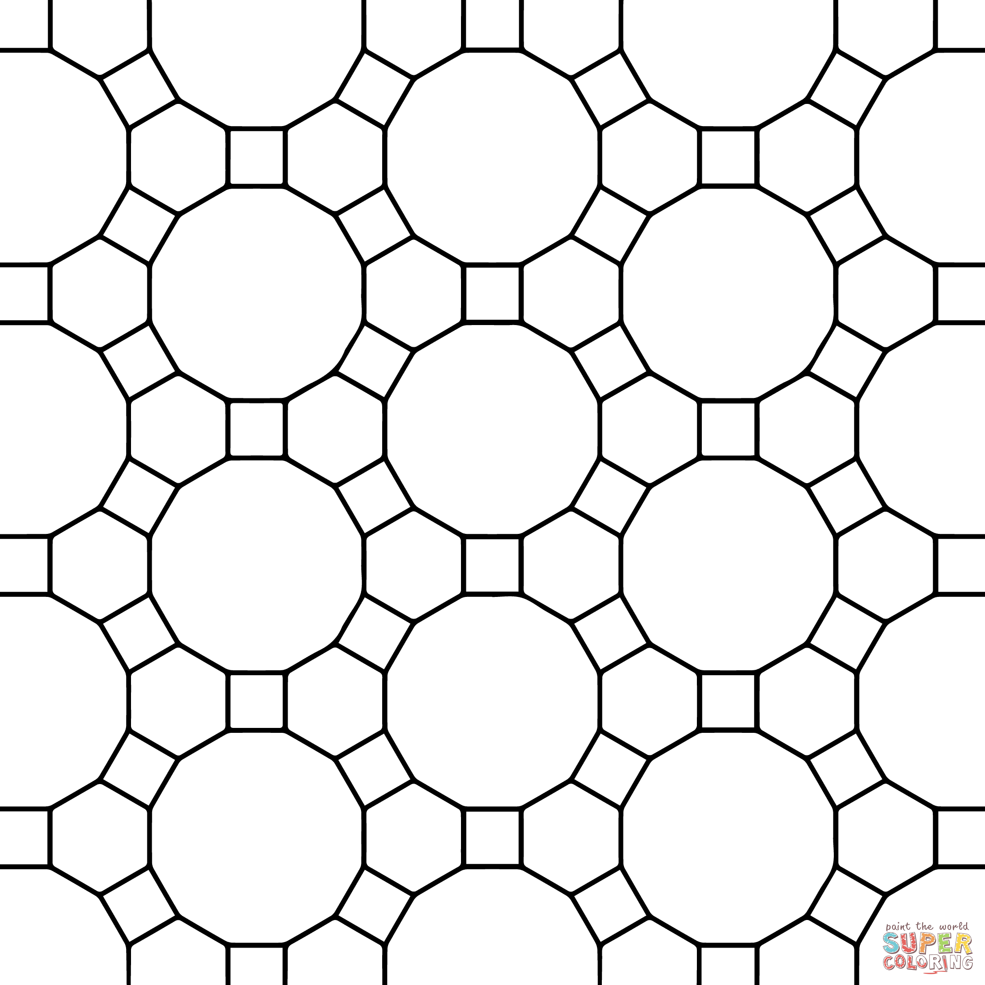 Tessellation Coloring Pages Printable Coloring Home