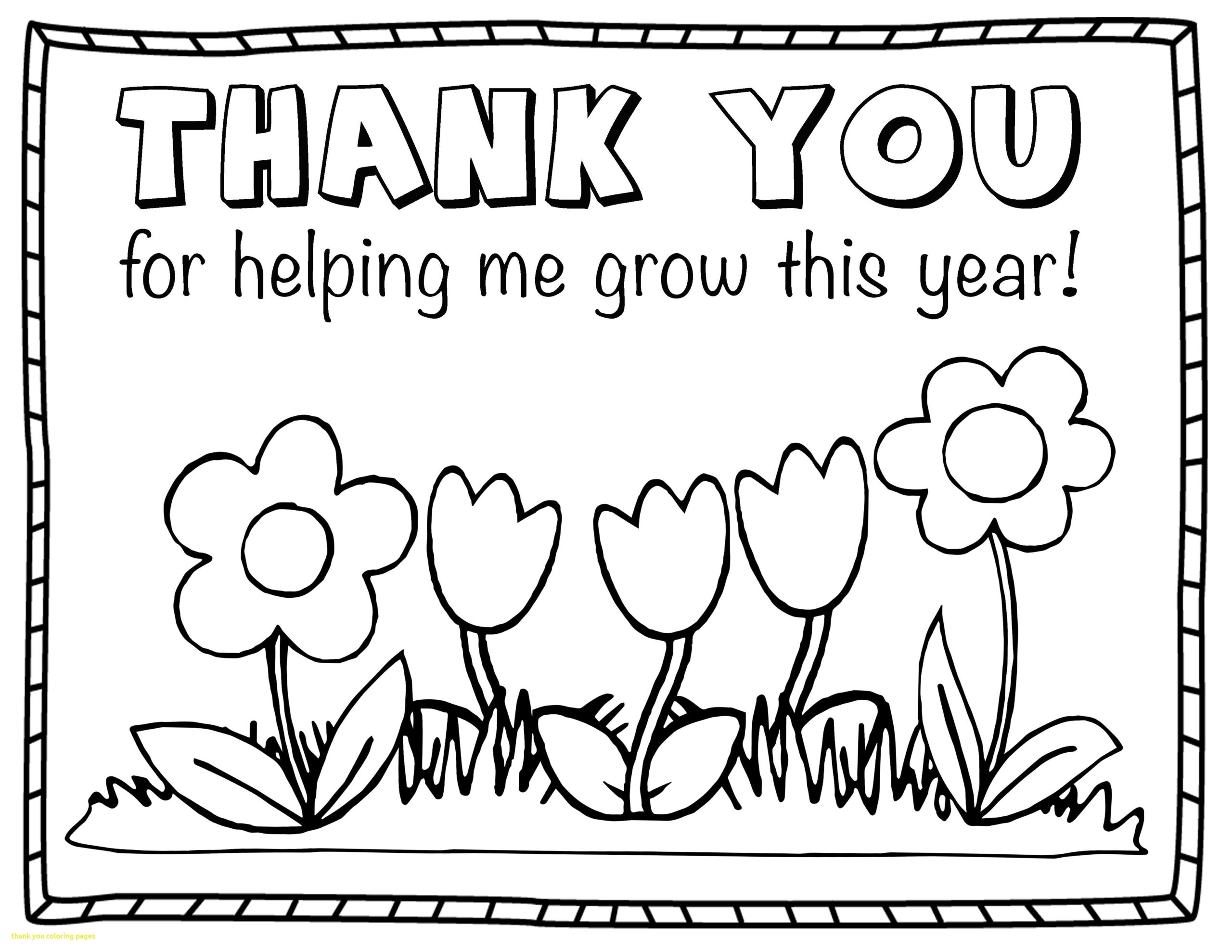 Printable Thank You Coloring Pages