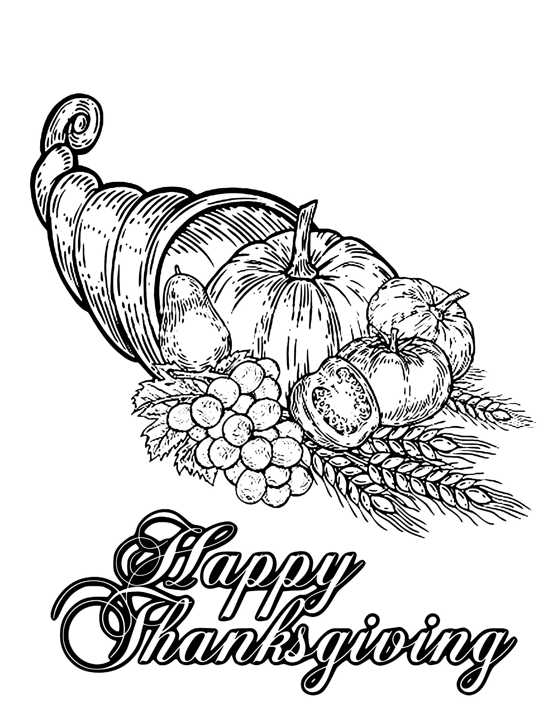 Printable Thanksgiving Coloring Contest Pages