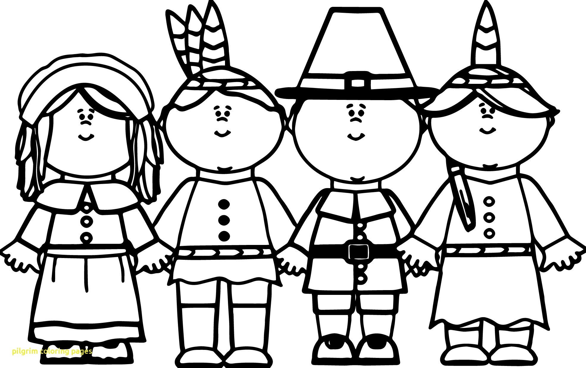 Thanksgiving Pilgrim Coloring Pages Printable Coloring Pages