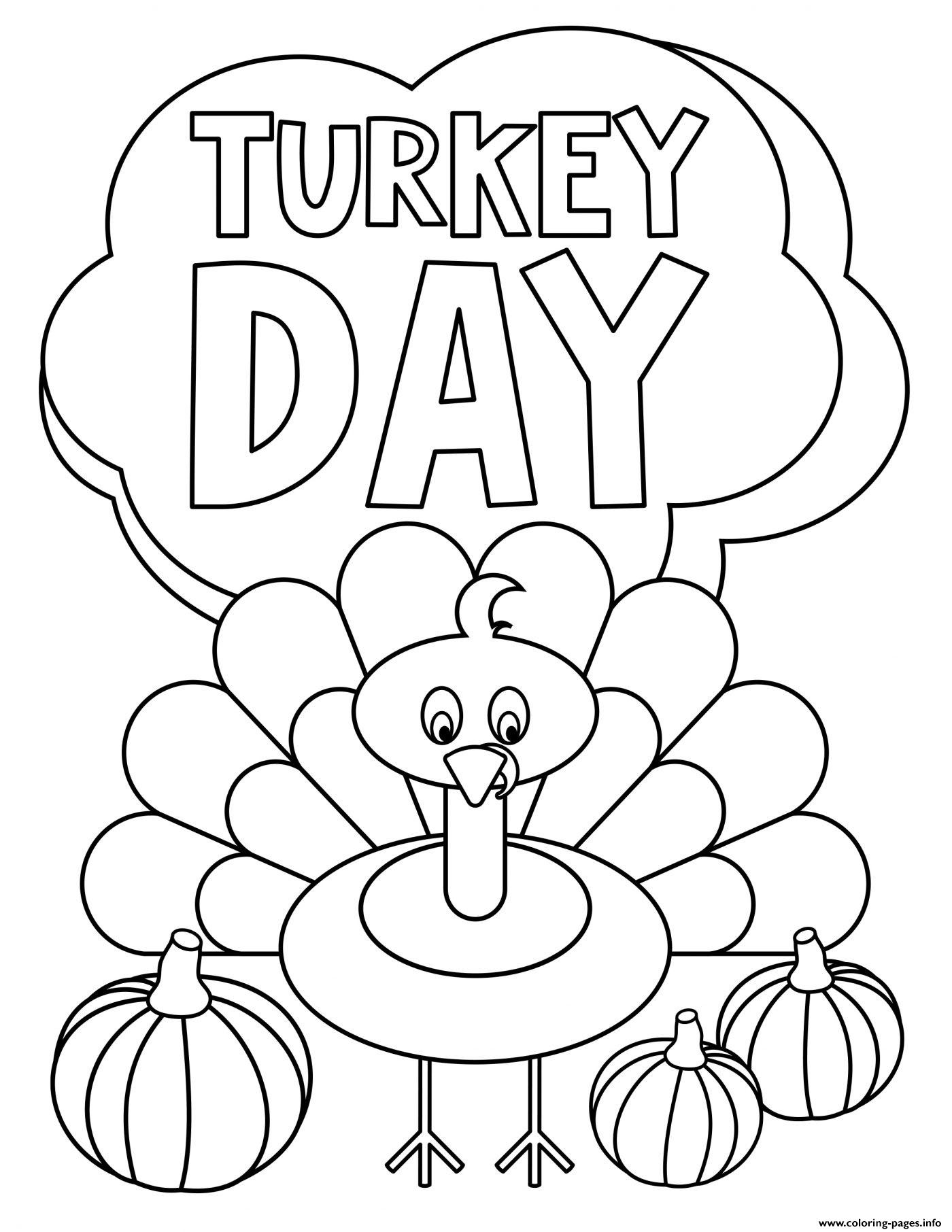 Thanksgiving Coloring Page Printable