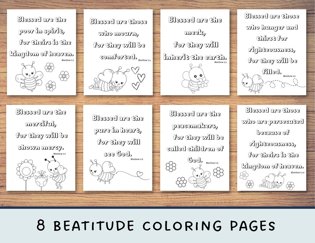 Beatitudes Printable Coloring Pages