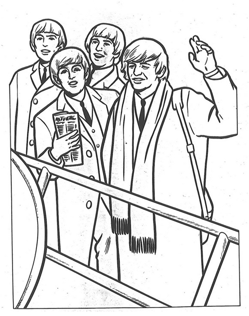 The Beatles Coloring Page The Beatles Coloring Pages Cool Coloring Pages