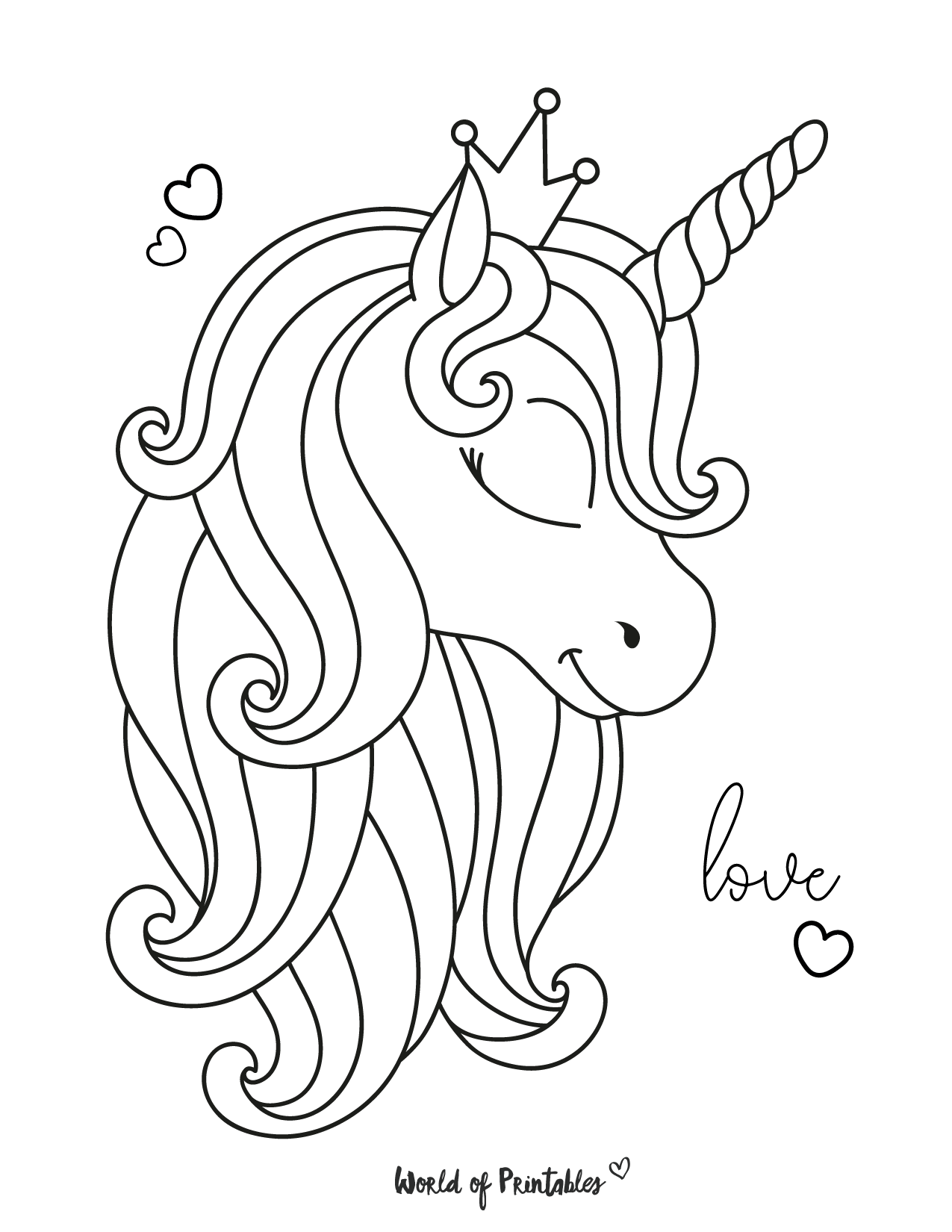 The Best Unicorn Coloring Pages For Kids Adults World Of Printables