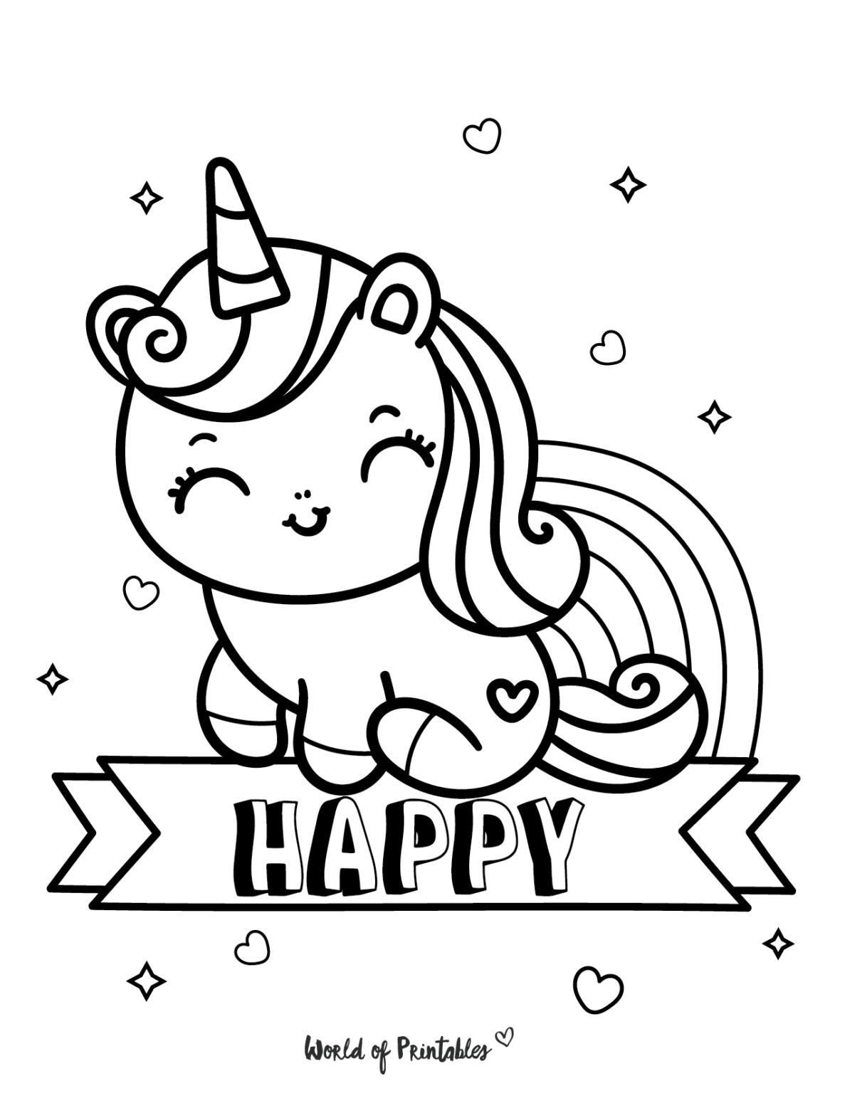 Unicorn Printable Coloring Pages